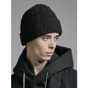 SALE30%OFF/The Viridi-anne・ザ ヴィリディアン/スラブ糸ニット帽/BLAC...