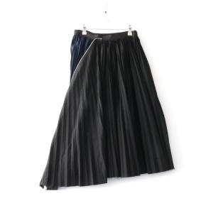 【中古】sacai サカイ 2 M レディース スカート ロングスカート Cotton Poplin Zipper Pleated Skirt SCW-057 20SS 中古A 古着｜ofreco