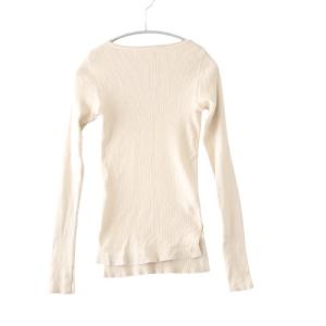 【中古】AURALEE オーラリー 0 XS レディース ニット セーター Giza Boat Neck Knit 19SS リブニット ベージュ 中古A 古着｜ofreco