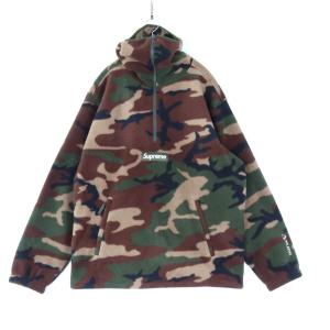 【中古】SUPREME シュプリーム M メンズ パーカー Polatec Facemask Halr Zip Pullover Camo ポーラテック フェイスマスク ハーフジッププルオーバー カモフラ柄｜ofreco