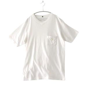 【中古】NIGEL CABOURN ナイジェルケーボン 46 M メンズ Tシャツ カットソー 半袖 ポケットTシャツ 白 綿 中古B 古着｜ofreco