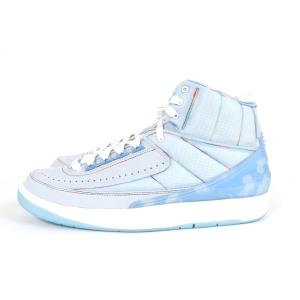 【中古】NIKE ナイキ 27.5cm メンズ シューズ スニーカー J Balvin × Nike Air Jordan 2 Retro SP Celestine Blue White Multi Color DQ7691-419 新品 古着｜ofreco