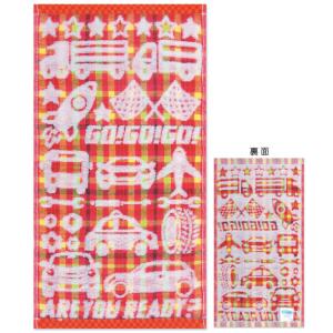 ゴー ゴー ライド レッド キッズタオル 無撚...の詳細画像3