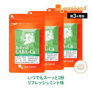 リフレッシュサプリ GABA + Ca （約3ヶ月分） ギャバ サプリメント カルシウム サプリ ミント タブレット 美味しいチュアブル｜oga