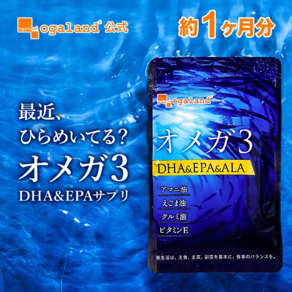 オメガ3 dha epa サプリメント 約1ヶ月分 オメガ3脂肪酸 α-リノレン酸 不飽和脂肪酸 サ...