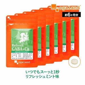 リフレッシュサプリ GABA + Ca （約6ヶ月分） サプリメント カルシウム ミント カモミール ペパーミント メントール サプリ