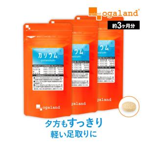 カリウム （3個セット・約3ヶ月分） サプリ サプリメント 塩化カリウム1125mg ハトムギ 栄養機能食品 ビタミン 270粒｜オーガランド Yahoo!店