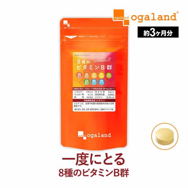 8種のビタミンB群 (約3ヶ月分) ビタミンB ビタミンB12 サプリ 栄養機能食品 葉酸 B2 ナ...