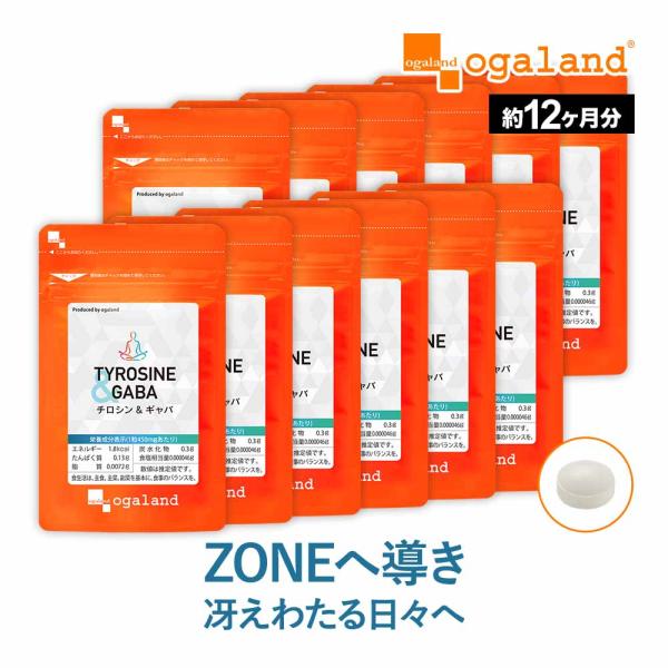 チロシン&amp;GABA（約12ヶ月分） サプリメント サプリ リラックス メンタル アミノ酸 やる気 集...