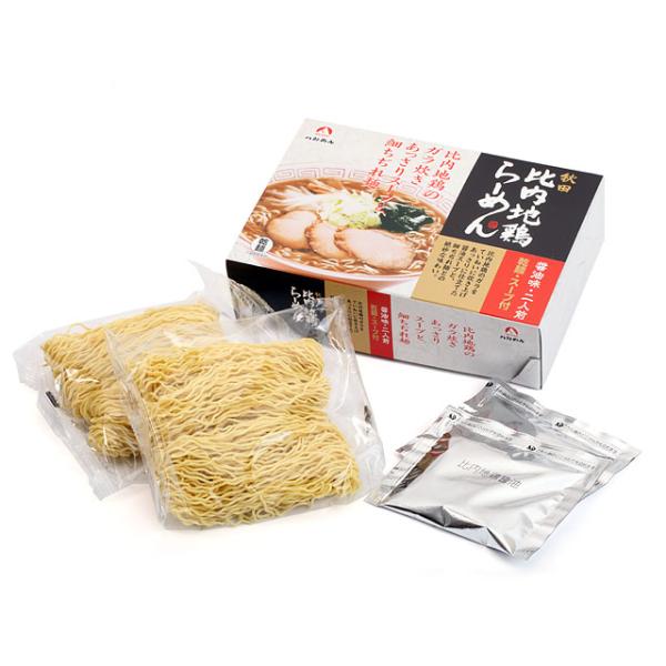 八郎めん 【乾燥】秋田比内地鶏らーめん醤油味 2食箱