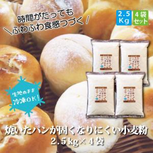 パン用 強力粉 焼いたパンが固くなりにくい小麦粉 2.5kg×4袋
