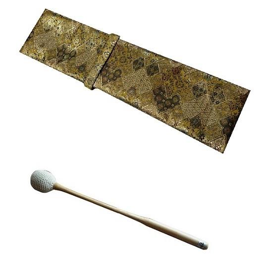 糸巻き全籐倍8号・倍（木魚バチ）入れセット