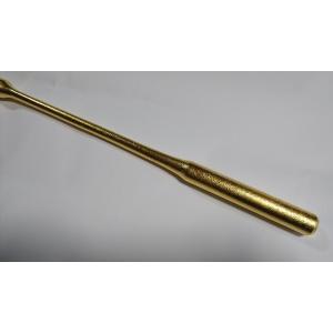 石目堆漆塗全籐倍9号（黒に金箔）　（木魚バイ　木魚バチ）/受注生産商品