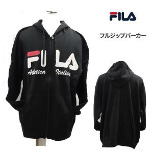 【アウトレット】FILA フルジップパーカー ブラック 裏起毛 FM4349 メンズ｜ogawagolf