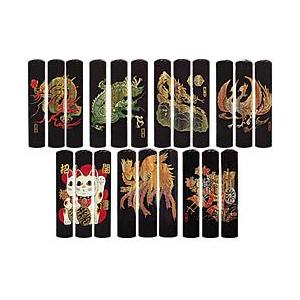 黒水牛 はんこ 印鑑 実印 銀行印 龍 13.5mm 蒔絵シリーズ