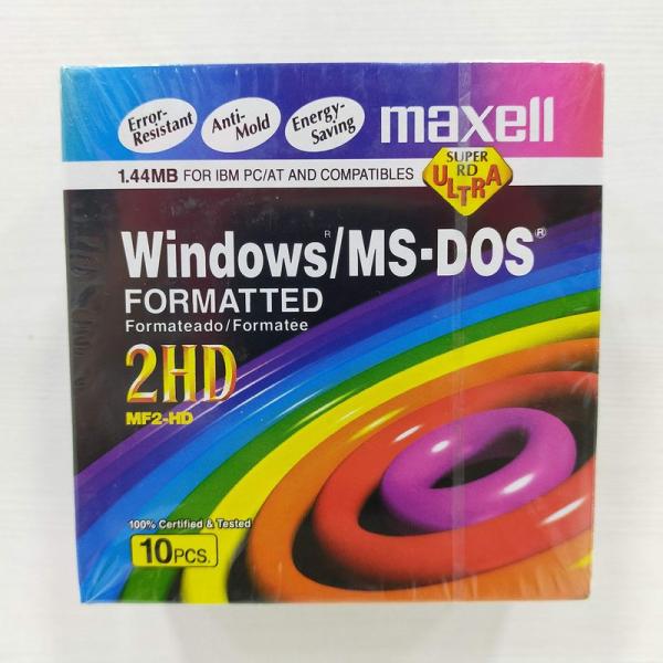 Maxell FD、10パック、ブラック、HD for Windows and DOS