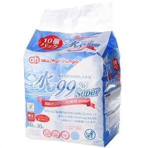 赤ちゃん本舗 水99％Super おしりふき 厚手タイプ 60枚×10個｜ogawashop