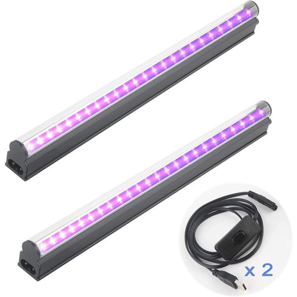 LEDブラックライト - UV紫外線蛍光灯10W USB給電式 超薄型 385nm LED UVライ...
