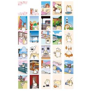 XIANZHONG ポストカード 30枚かわいい柴犬の旅桜アート ミニ ポスター おしゃれ はがき モダン ハガキ インテリア