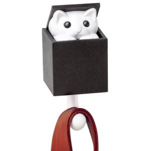 QUALY 壁フック Kitt-a-boo Wall Hook Black Box (子ネコがばぁ) ブラック 5217067BK｜ogawashop