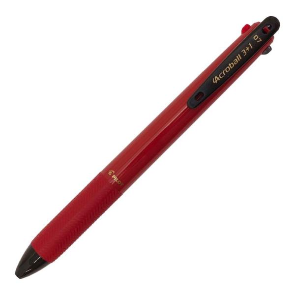 多機能ペン アクロボール3+1 3色ボールペン(黒・赤・青) 0.7mm+シャープバーガンディー
