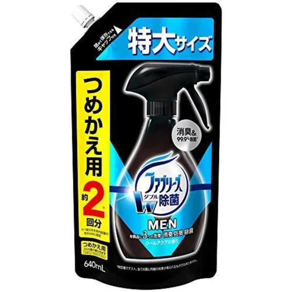 Ｐ＆Ｇ ファブリーズメン クールアクアの香り 詰め替え 特大 ６４０ｍｌ３個セット