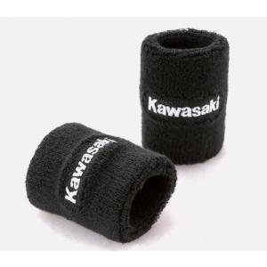 カワサキ KAWASAKI 純正 刺繍ロゴ入 リストバンド Kawasaki ブラック フリーサイズ (1個) J8009-0033｜ogawashop