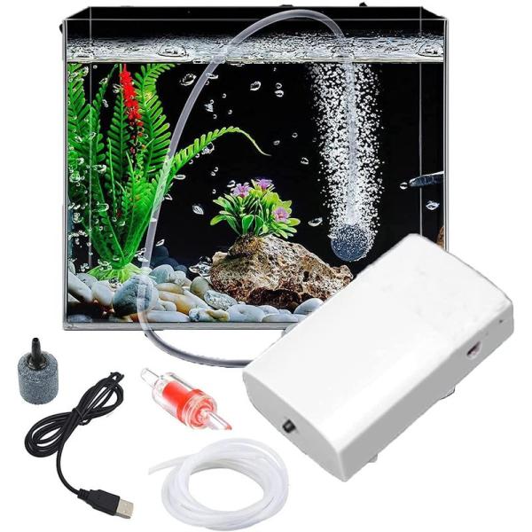 OsAtNb 水槽 エアーポンプ 水槽 エアポンプ 水槽 酸素ポンプ USB電源 充電不可 静 音設...