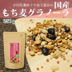 小川生薬 国産もち麦グラノーラ（プレーン） 250g｜ogawasyouyaku