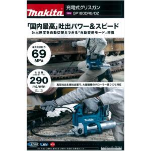 マキタ　充電式グリスガン　GP180DRG　バッテリ、充電器、ケース付き｜ogihara-k
