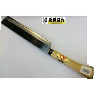 土佐 竹割包丁 安来鋼青紙割込 165mm 両刃 胴金付 竹細工 竹工芸用