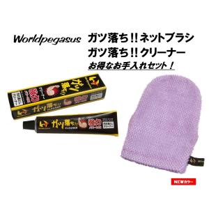 ワールドペガサス ガツ落ち!!クリーナー＆ネットブラシセット NEWカラー 送料250円（商品代引きをご希望の場合は通常送料となります）