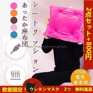 2点セット+800円　電熱シートクッション ホットクッション あったかグッズ プレゼント女性 USB 座布団 暖かい 電気 座布団 敷くタイプ　ホットカーペット マット