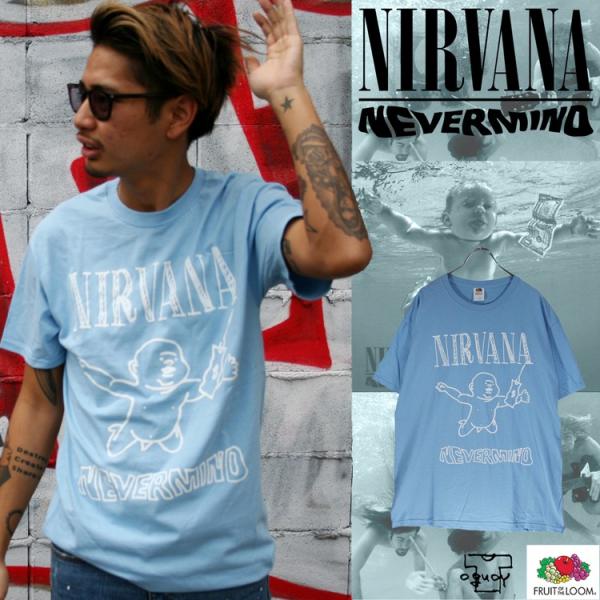 NIRVANA 「ニルヴァーナ」「NEVER MIND」 バンドTシャツ ロックTシャツ 「FLUI...