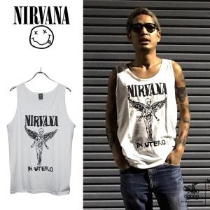 NIRVANA 「ニルヴァーナ」「INUTERO」「インユーテロ」 タンクトップ　　ノースリーブ　バンドTシャツ ロックTシャツ USA企画｜oguoy