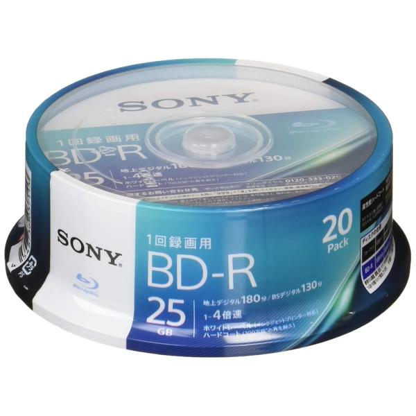 ソニー ブルーレイディスク BD-R 25GB (1枚あたり地デジ約3時間) 1回録画用 20枚入り...