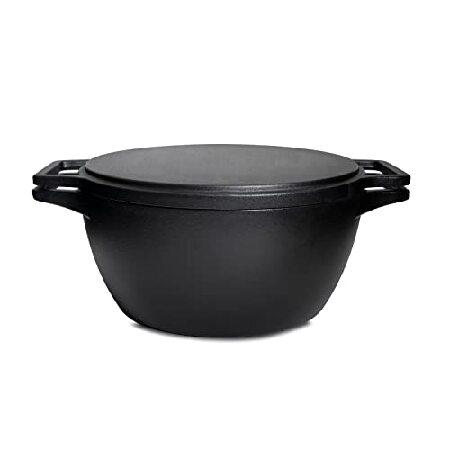 CrushGrind KIM_BO 4-in-1 Cast Iron Dutch Oven for ...