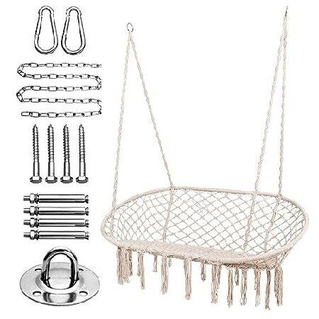 SereneLifeHome Hammock Chair Hanging Rope Swing, D...