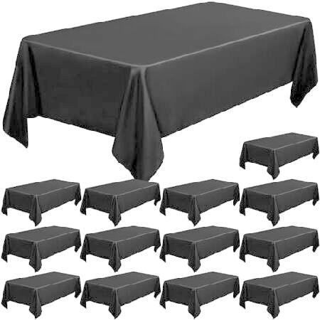 Newwiee 15 Pack 90 x 132 Inch Rectangle Tablecloth...