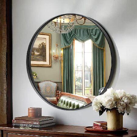 KAASUNES 26-Inch Steel Wall Mounted Round Mirror, ...