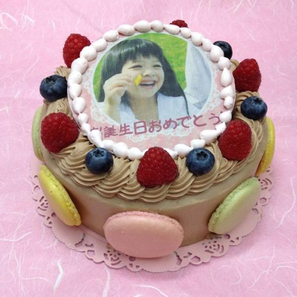 冷凍生チョコレートケーキ　バースデーケーキ　お誕生日　パーティー　記念日　サプライズ（丸）7号