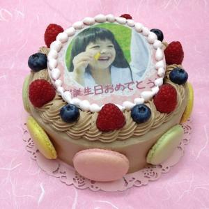 冷凍生チョコレートケーキ　バースデーケーキ　お誕生日　パーティー　記念日　サプライズ（丸）9号｜ohana-koshiji