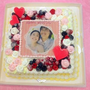 冷凍パーティーケーキ　写真ケーキ　大きいケーキ　バースデーケーキ　お誕生日　パーティー　記念日　サプライズ　生クリーム　11号