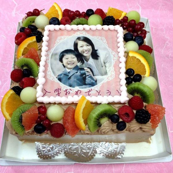 冷凍生チョコレートケーキ　バースデーケーキ　お誕生日　パーティー　記念日　サプライズ（四角）9号