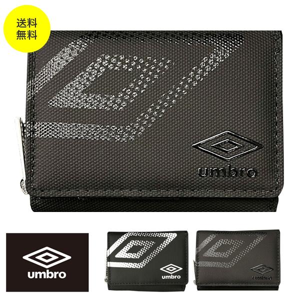umbro アンブロ 財布 三つ折り メンズ ブランド ドットロゴ ラウンドファスナー ポリエステル...