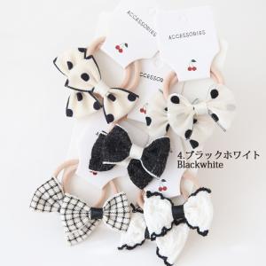 リボン付ヘアゴム10本セット リボン4cm 子...の詳細画像4