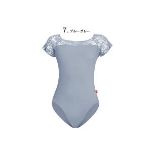バレエレオタード ジュニアから大人用 花柄レー...の詳細画像3