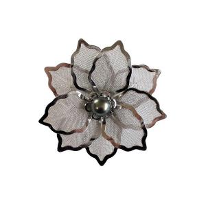 あこや 真珠 本真珠 アコヤ真珠 パール SV ブローチ 5696 ホワイト 7.5