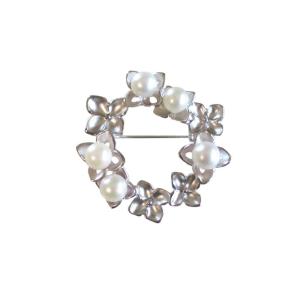 真珠 ブローチ パール アコヤ真珠 真珠ブローチ パールブローチ 9.4mm