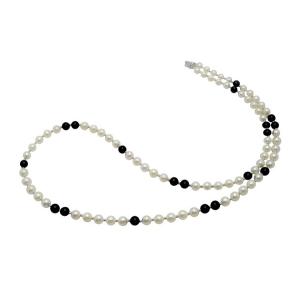 5連ベビーパールV字ネックレス アコヤ真珠 3.5-4mm 伊勢志摩産 アコヤ